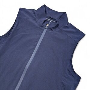 Holderness Bourne The Conrad Vest Mens Medium Heather Blue Performance Golf Logo